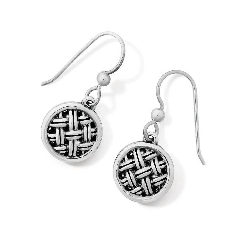 NEW BRIGHTON women's interlok loom french wire earrings in silver